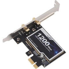 PCIE Wireless Network Card Dual Band, 1200 Mbps Bluetooth4.2 PCIE Wireless Adapter, Compatible with Laptops, Desktops, Advertising Displays, Industrial Computers