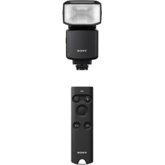 Sony HVL-F60RM2 | External Flash with Wireless Radio Control, Black, HVLF60RM2.CE7 & RMT-P1BT Bluetooth Remote Control (Fits A6400, A7M3, A7RM3, RX100M7) Black