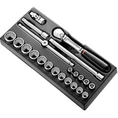 Facom MOD. sl161-212u Module Spline Sockets, Gray, Set of 22 1/2 