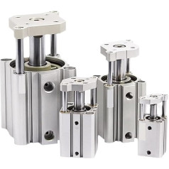 CDQMB32/40/50 mit Magnet, Luftzylinder, schlank, Führungsstange mit doppelter Wirkung, pneumatischer Zylinder, kompakt, 1 Stück (Stroke 20 mm, CDQMB50)