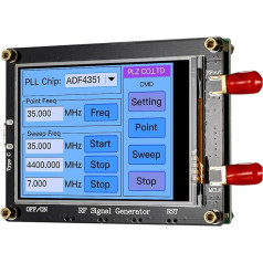 YQVEOT Vector Network Analyzer, Network Tester 35M-4.4G Signal Generator Frequency Counter PLL Sweep Signal Source Module Touchscreen 2.2-4.4G Baseline Network Analyzer