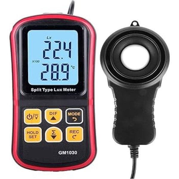Digitales Luxmeter Lichtmessrät 200.000 Lux Photometer Mini-Hand-Luxmeter Illuminometer GM1030