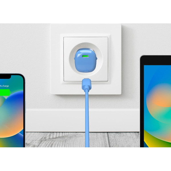 Puro USB-C GaN 20W tīkla lādētājs - zils
