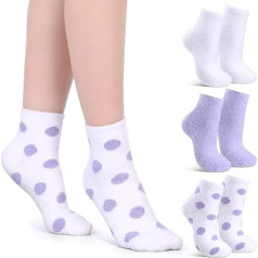 Tarpop 3 Pairs Aloe Socks for Women Moisturizing Spa Socks for Dry Cracked Heels Feet Infused Gel Sleep Lotion Valentine's Day Gift for Women Men Soft Dry