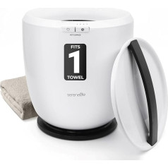 SereneLife Electric Towel Warmer Bucket, Towel Dryer with Timer, Towel Warmer for 1 Towel, Energy Saving & Mobile with Overheating Protection, Automatic Shut-Off, Spa & Wellness, Black