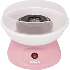 Jocca Cotton Candy Machine Pink 520 W with Measuring Spoon and 10 Wooden Sticks 26 x 26 x 17 cm