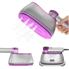Steamer Steamer 1200 W Portable Hand Steam Brush with 180 ml Steamer Water Tank Steam Brush 2-in-1 Clothes Steam Iron for Travel, Home and Office