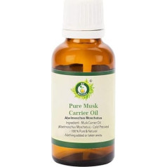 R V Essential Pure Musk Carrier Oil 30 ml (1.01 oz) - Abelmusk Moschatus (100% Pure and Natural Cold Pressed) Pure Musk Carrier Oil