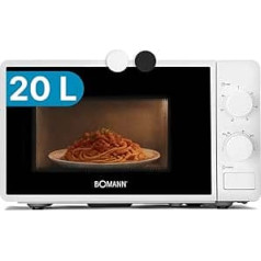 Bomann® Microwave | 700 Watt | 6 Levels | 20 Litre Cooking Chamber | 360° Turntable | Timer with End Signal | Microwave | Microwave | MW 6014 CB White