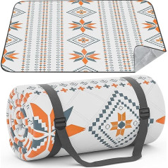 HUTHIM Picnic Blanket 300 x 300 cm Waterproof Machine Washable Beach Blanket Sand-Free Outdoor Blanket Washable Foldable Beach Mat with Carry Strap – Perfect for Beach, Camping & Picnic (6-8 People)
