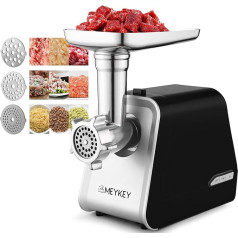 Meykey Electric Meat Grinder, 2000 W Professional Meat Grinder with 3 Grinding Plates, Sausage, Reverse Function, 5306_V71