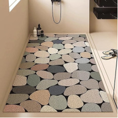 Pevfeciy Non-Slip Shower Mat, 75 x 100 cm, Modern Style Shower Mat, Non-Slip, Soft, Comfortable, PVC, Non-Slip Shower Mat with Drainage Hole, High Water Permeability, for Wet Areas