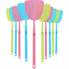 Boao 20 Pcs Colorful Strong Flexible Manual Plastic Fly Swatter Durable