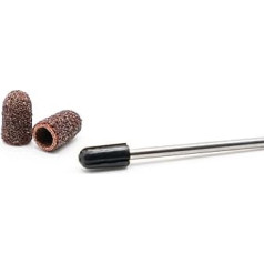 Schilling Cöln Premium Sanding Caps 120 Grit Including 1 Carrier Durable Graphite Sanding Sleeves for Nail Cutters - Ideal for Manicure, Pedicure, Podiatry & Foot Care (100.5 mm)