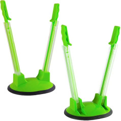 2 Stück Baggy Rack Halter für Lebensmittelzubereitungstasche/Lebensmittelaufbewahrungsbeutel-Clips-Ständer/Kunststoff-Gefrierbeutel/verstellbarer Sandwichbeutelständer/Druckverschlussbeutelhalter