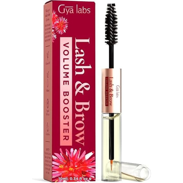 Gya Labs Eyelash Serum & Eyebrow Serum Growth - 100% Castor Oil for Eyelashes and Eyebrows - Lash and Brow Oil for Fuller Looking Brows (10 ml)