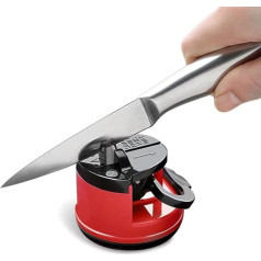 VOLRANDO Mini Knife Sharpener, Pocket Knife Sharpener with Suction Base, Suitable for All Blade Types, Small Knife Sharpener for Kitchen, Camping