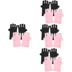 HAPINARY 8 Paar UV Beständige Manikürehandschuhe UV Handschuhe Für Nägel Nagelhandschuh Maniküre Anti Bräunungshandschuhe Maniküre Schutzhandschuhe Anti UV Handschuhe Für Maniküre