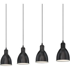 EGLO Pendant Lamp, Steel 60 W, Black, White