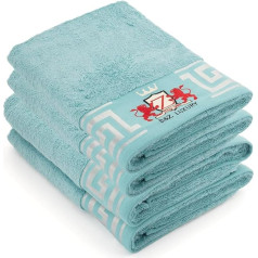 BZ Luxury Bath Towel Set Turquoise 4-Piece - 50 x 100 cm | Made of Bamboo & Cotton - Soft, Absorbent & Durable - Towels for Bathroom, Guests, Spa | Oeko-Tex Certified