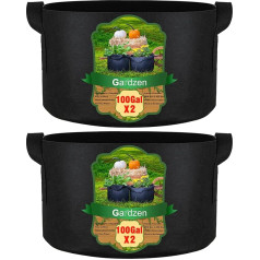 Gardzen 2 Pack 300L Aeration Fabric Pots with Handles Pot for Plants