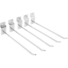 Tomotato Pack of 50 Slat Wall Hooks, Metal Pegboard Grid Wall Display Hooks, Supermarket Shelf Hooks for Commercial Garage Retail Store