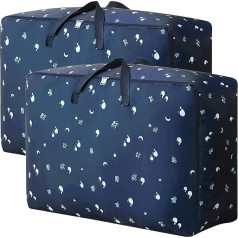 Große Aufbewahrungstasche, Unterbett-Kleidungsaufbewahrungstaschen mit Reißverschlüssen, King-Size, Oxford-Stoff, Umzugsbeutel, Wäschesäcke für Umzüge, Bettdecken, Decken, Bettwäsche, Kissen