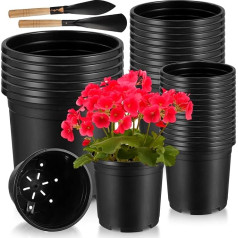 RimCereal Pflanztöpfe für Pflanzen, Kunststoff, mit Drainagelöchern, verdickende Blumen, Samen, Starttopf für den Innen- und Außenbereich, Gemüsesetzlinge, Stecklinge, Umpflanzen, 30 Stück