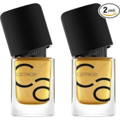 Catrice CATRICE ICONAILS Gel Lacquer, Nail Polish, No. 156, Gold, Long-Lasting, Shiny, Vegan, No Microplastic Particles, No Preservatives, No Perfume, Pack of 2 (10.5 ml)