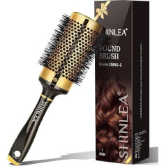 Round Brush - SHINLEA Hair Brush without Pulling Brush for Curls, Round Hair Brush for Women and Children, Nylon Hair Brush Curls Made of Aluminium, Round Brush Professional for Styling, Curling (53
