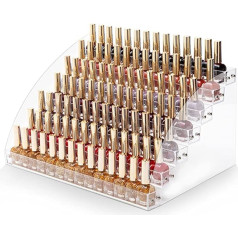 Nail Polish Holder Transparent Multifunctional Acrylic Nail Polish Display Stand Acrylic Cosmetic Organiser Essential Oil Bottles Nail Polish (7 Levels)