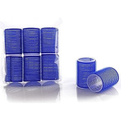 ADMIRING Hair Rollers for Medium Short Bangs, Heat Free Hair Rollers for Natural Curly Hairstyles, 6 Pieces (Large, Blue, Pack of 6)