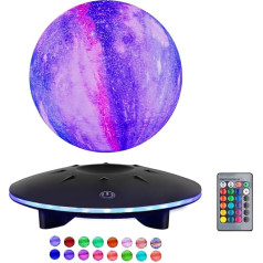 UVEHAS Floating Moon Lamp - Floating and Rotating 3D Galaxy Moon Light Magnetic Levitation Moon Night Lights Has 16 Colours LED Lighting Modes for Home Decor, Creative Gifts for Children