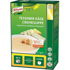 Knorr Ticino Cheese Cream Soup Dry Mix (Spicy Cheese Flavour, Creamy Consistency) Pack of 1 (1 x 2.7 kg)