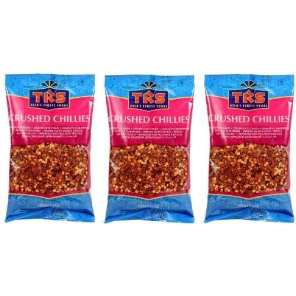 TRS - Red Dried Chilli Flakes - Pack of 3 (3 x 100g) - Extra Sharp