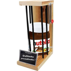 Personalised Gifts for Men Women Gift Idea with Name - Iron Reserve Black Edition Nutella (1 x 450 g) Including Emergency Saw - Dad Mum Birthday Wedding