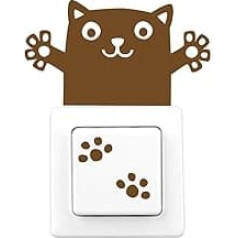 Sticker KATZE Wandaufkleber Lichtschalter Wandsticker Tiere Wandtattoos Kinderzimmer Illustration Katzen Wand Dekoration diy