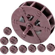 Mikikit Pack of 10 Simulated Rock Garden Ornaments Small Indoor Fountain Garden Pressure Washer Wheels Landscape Wheel Water Fountain Accessories Simulation Wheel Micro Prop Mini Wheel