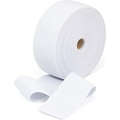 25m Elastic Band, Flat Elastic Band, Craft Wide Elastic Band, Wide, Flat Elastic Band, Black Elastic Band, Elastic Sewing Tape, White Sewing Tape, (100mm x 25m)
