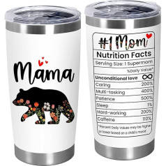 OASSIE Muttergeschenke für Frauen – Isolierter Kaffeebecher aus Edelstahl mit Deckel, 590 ml – Muttertagsgeschenk für Mutter, Geburtstag, Tochter, Sohn, Mutter, Geschenkideen, Geschenk für
