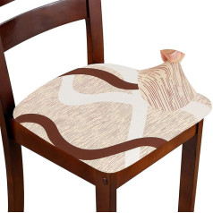 ZHILING Stretch Jacquard Chair Seat Covers Set of 6 Dining Chair Seat Covers Removable Washable Dining Chair Seat Cushion Slipcovers