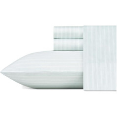 Laura Ashley Home - Queen Duvet Cover Set Soft Satin Cotton Slim Smooth and Breathable Home Decor (Lottie Blue, 4 Piece, Queen)