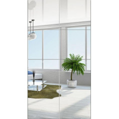 PopularLdo Acrylic Mirror for Wall Full Length Square Acrylic Mirror Shatterproof Full Length Mirror Stickers for Bedroom, Walls, Living Room, Door (30 x 30 cm - 8 Pieces)