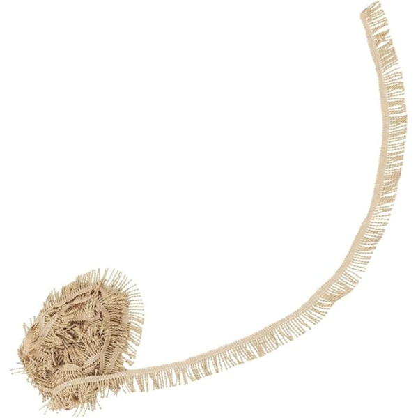 Housoutil Chainette-Fransen Verzierungen Stoff trimmt goldene Fransenbesatz Nähen gardinen vorhang Quastenbesatz aus Spitze Fransenbesatz mit Quaste Lateinischer Tanzkleidbesatz Hellbraun