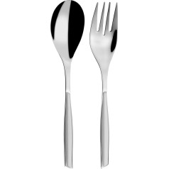 Bugatti Glamour GLGU-021F11/12 Cutlery Set (2 Pieces) - SAN (Styrene-Acrylonitrile Resin) / Steel - 25 x 12 x 3 cm - Grey