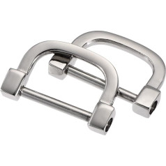 sourcing map U-shaped Horseshoe D-Ring Screw Buckles