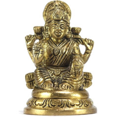 ASHIRWAD Goddess Lakshmi Brass Idol Statue Sculpture for Diwali Pooja Temple Home Decor Vastu Laxmi Devi Maa (Laxmi-18)