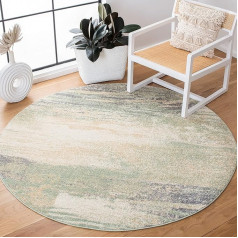 Safavieh Carpet for Living Room Dining Room Bedroom Adirondack Collection Short Pile Ivory and Sage Area Rugs 72 x 72 Inch
