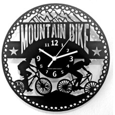Instant Karma Clocks Wall Clock Mountain Bike Design Wall Decoration for Bicycle Fans and Outdoor Lovers Gift Idea for Bikers