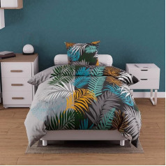 Soleil d'Ocre Comforter Cover + 1 Cut, Blue, 140 x 200 cm